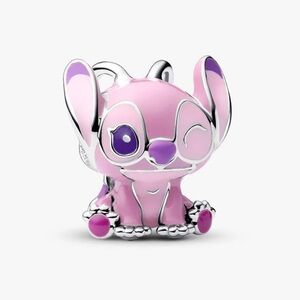 Authentic Pandora Lilo & Stitch Pink ANGEL Charm - NWT